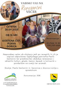 VABILO RENESANČNI VEČER